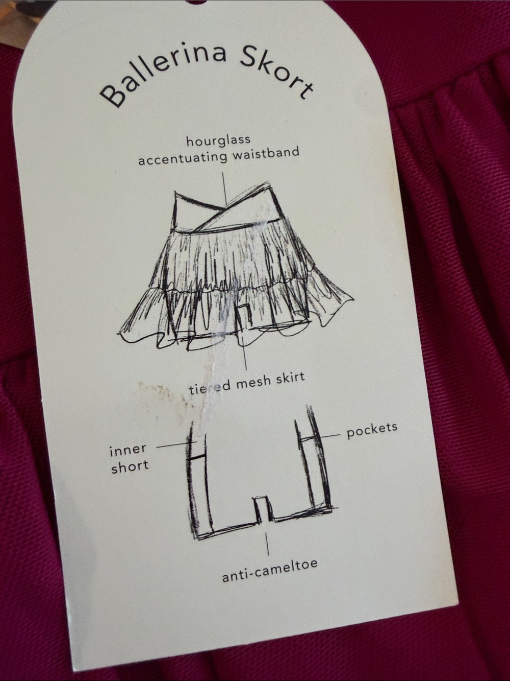 Blogilates ballerina skirts- Raspberry Wine - Picture 4 of 5